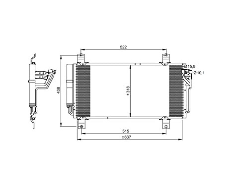 Condenser, air conditioning EASY FIT 35949 NRF, Image 5