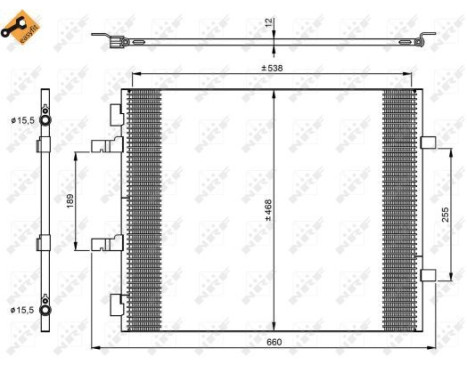 Condenser, air conditioning EASY FIT 35960 NRF, Image 9