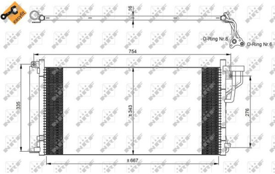 Condenser, air conditioning EASY FIT 35962 NRF, Image 4