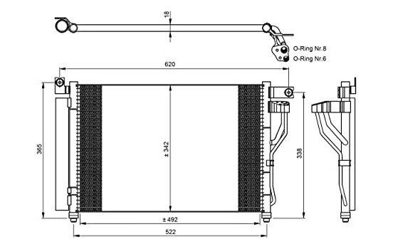 Condenser, air conditioning EASY FIT 35964 NRF, Image 7