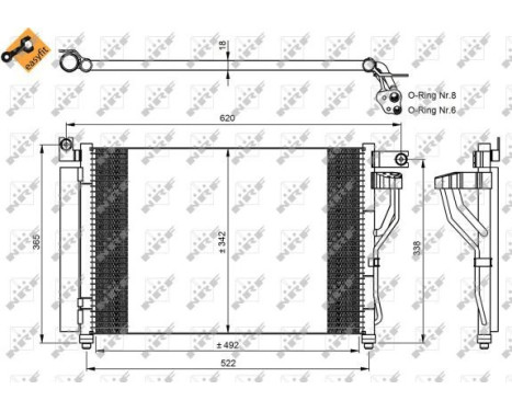 Condenser, air conditioning EASY FIT 35964 NRF, Image 5