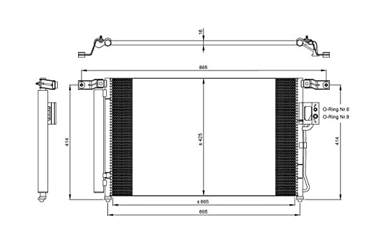 Condenser, air conditioning EASY FIT 35965 NRF, Image 2