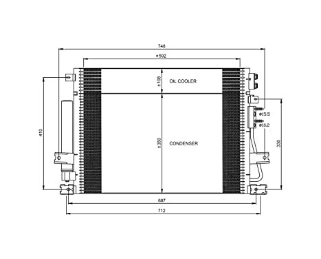 Condenser, air conditioning EASY FIT 35966 NRF