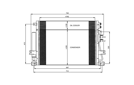 Condenser, air conditioning EASY FIT 35966 NRF, Image 5