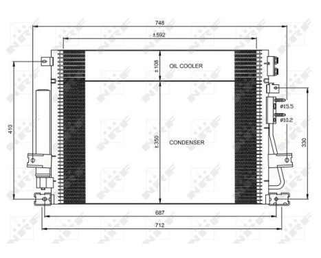 Condenser, air conditioning EASY FIT 35966 NRF, Image 6