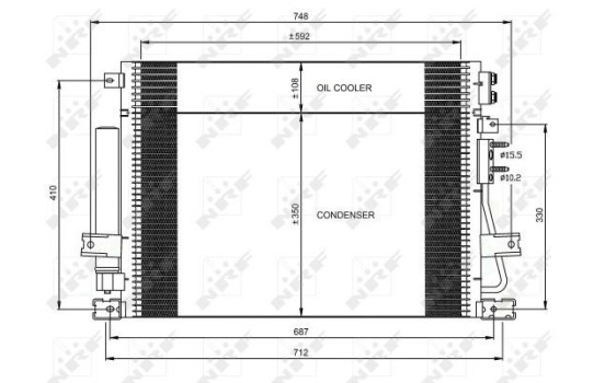 Condenser, air conditioning EASY FIT 35966 NRF, Image 6