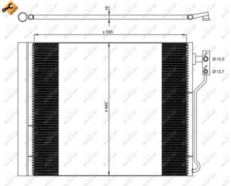 Condenser, air conditioning EASY FIT 35971 NRF, Image 3