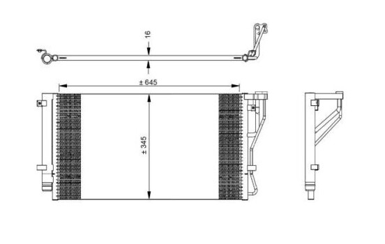 Condenser, air conditioning EASY FIT 35980 NRF