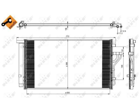 Condenser, air conditioning EASY FIT 35998 NRF, Image 3