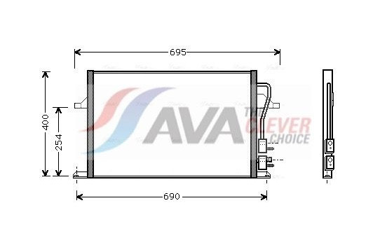 Condenser, air conditioning FD5259 Ava Quality Cooling, Image 2