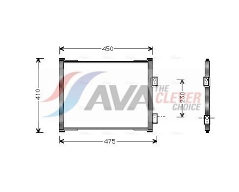 Condenser, air conditioning FD5262 Ava Quality Cooling