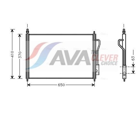 Condenser, air conditioning FD5268 Ava Quality Cooling