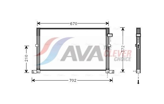 Condenser, air conditioning FD5334 Ava Quality Cooling, Image 2