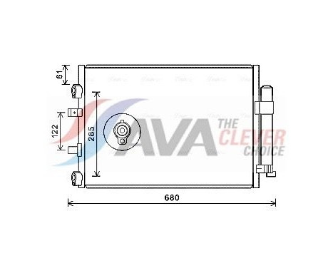 Condenser, air conditioning FD5484D Ava Quality Cooling