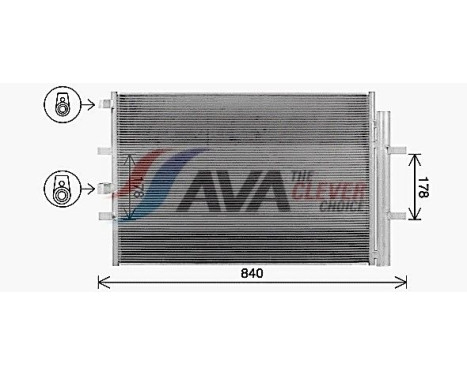 Condenser, air conditioning FD5675D Ava Quality Cooling, Image 2