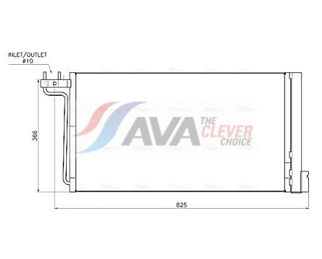 Condenser, air conditioning FD5705D Ava Quality Cooling