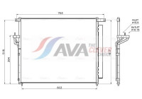 Condenser, air conditioning FD5706D Ava Quality Cooling