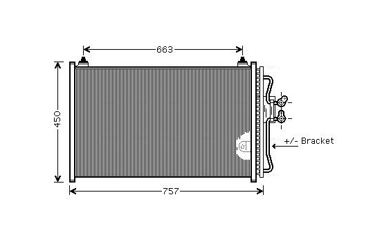 Condenser, air conditioning FDA5347 Ava Quality Cooling