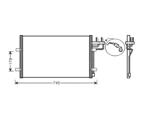 Condenser, air conditioning FDA5367 Ava Quality Cooling