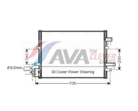 Condenser, air conditioning FDA5377 Ava Quality Cooling
