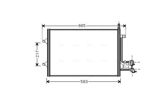 Condenser, air conditioning FDA5395 Ava Quality Cooling