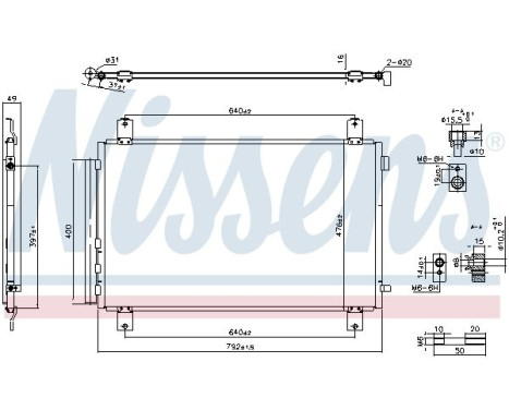 Condenser, air conditioning ** FIRST FIT ** 940854 Nissens