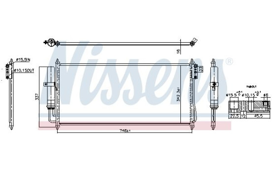 Condenser, air conditioning **FIRST FIT** 940911 Nissens