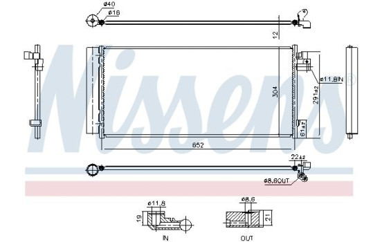 Condenser, air conditioning **FIRST FIT** 941242 Nissens
