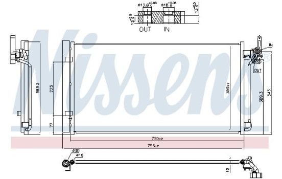 Condenser, air conditioning ** FIRST FIT ** 941287 Nissens