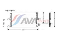 Condenser, air conditioning FT5205 Ava Quality Cooling