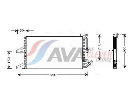 Condenser, air conditioning FT5205 Ava Quality Cooling