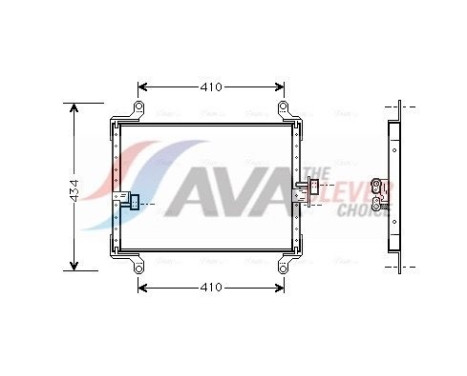 Condenser, air conditioning FT5206 Ava Quality Cooling