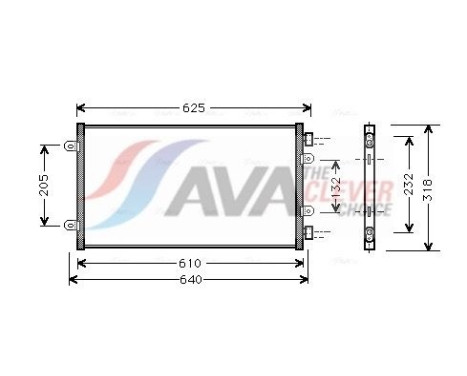 Condenser, air conditioning FT5219 Ava Quality Cooling