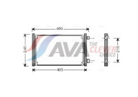 Condenser, air conditioning FT5223 Ava Quality Cooling