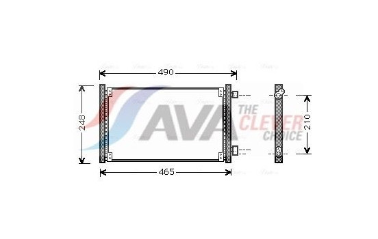 Condenser, air conditioning FT5223 Ava Quality Cooling