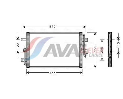 Condenser, air conditioning FT5245 Ava Quality Cooling