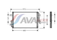 Condenser, air conditioning FT5246 Ava Quality Cooling