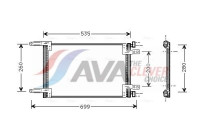 Condenser, air conditioning FT5248 Ava Quality Cooling