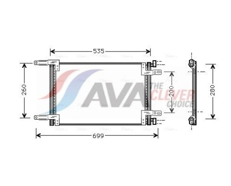 Condenser, air conditioning FT5248 Ava Quality Cooling