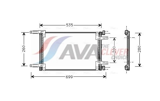 Condenser, air conditioning FT5248 Ava Quality Cooling
