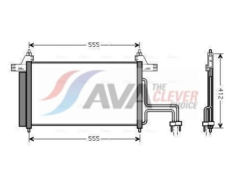 Condenser, air conditioning FT5253D Ava Quality Cooling