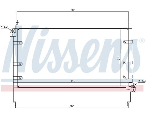 Condenser, air conditioning FTA5127 Ava Quality Cooling, Image 2