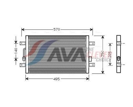 Condenser, air conditioning FTA5240 Ava Quality Cooling