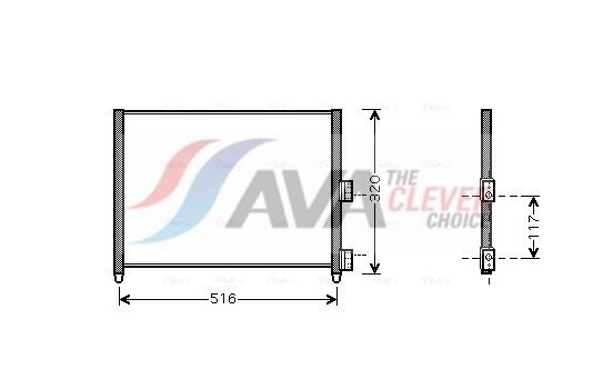 Condenser, air conditioning FTA5303 Ava Quality Cooling