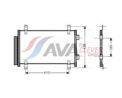 Condenser, air conditioning FTA5351D Ava Quality Cooling