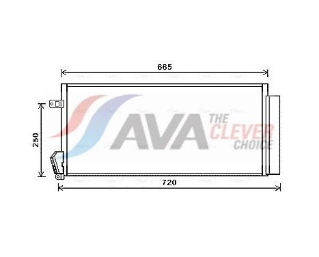 Condenser, air conditioning FTA5396D Ava Quality Cooling, Image 2