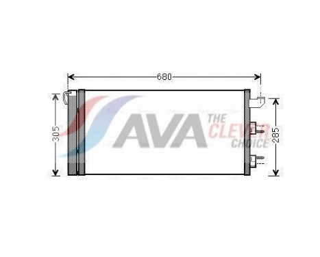 Condenser, air conditioning FTA5406D Ava Quality Cooling, Image 2