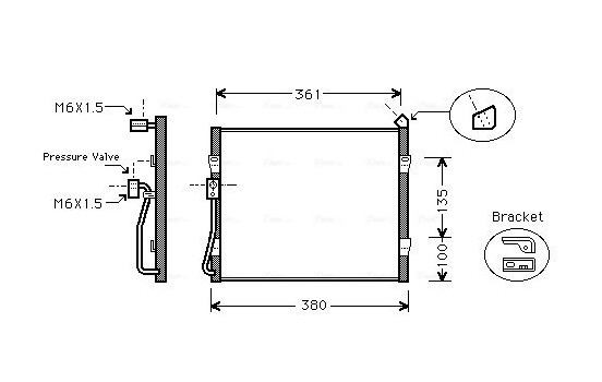 Condenser, air conditioning HD5089 Ava Quality Cooling