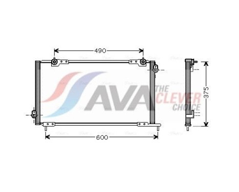 Condenser, air conditioning HD5105 Ava Quality Cooling