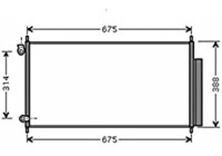 Condenser, air conditioning HD5185D Ava Quality Cooling